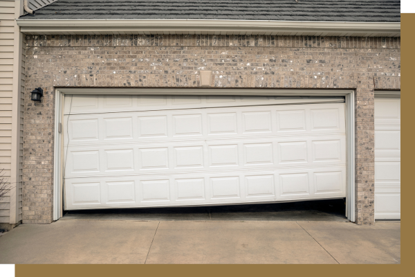 Damaged garage door